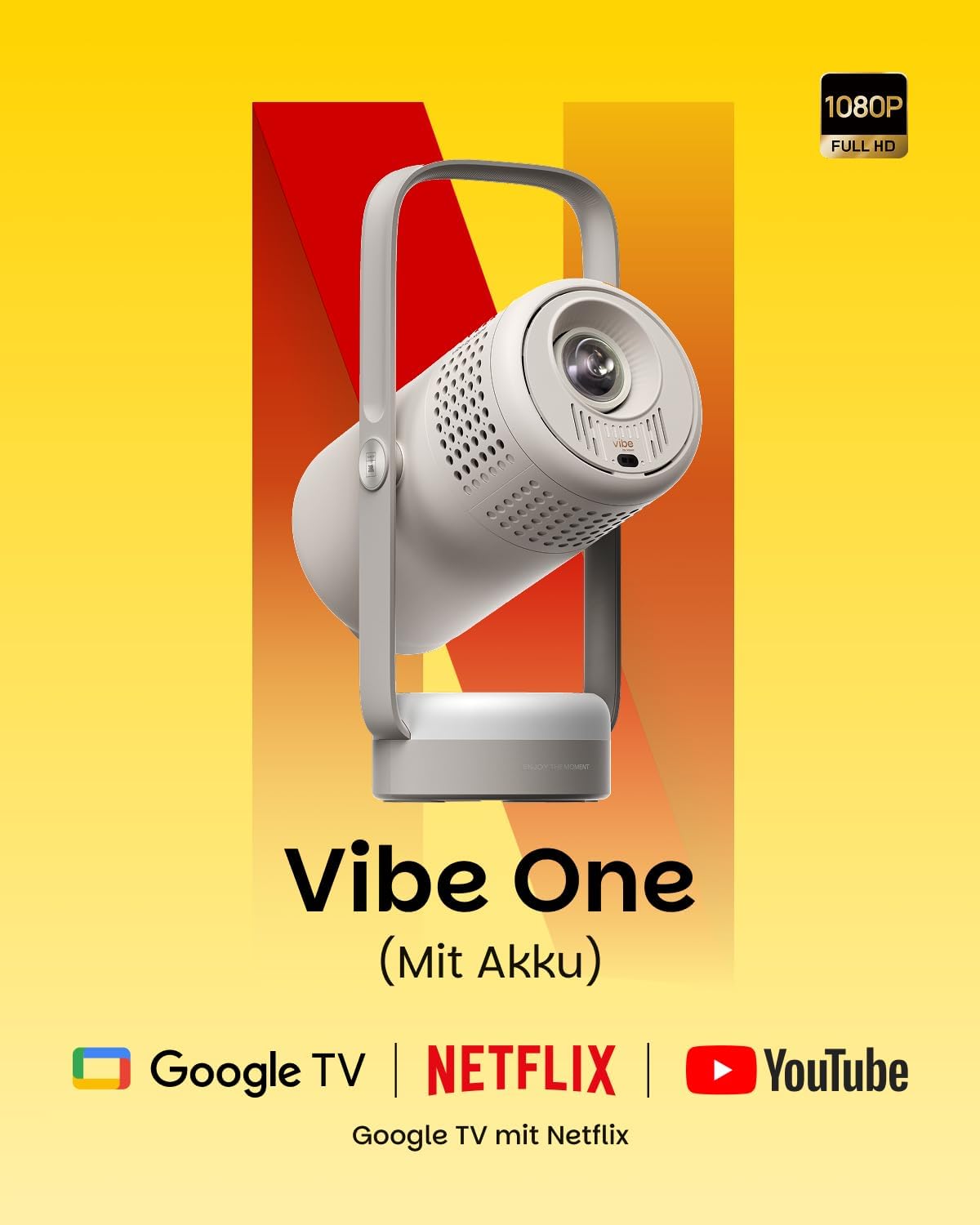 XGIMI Vibe One – Tragbarer 1080p Mini-Beamer mit Akku