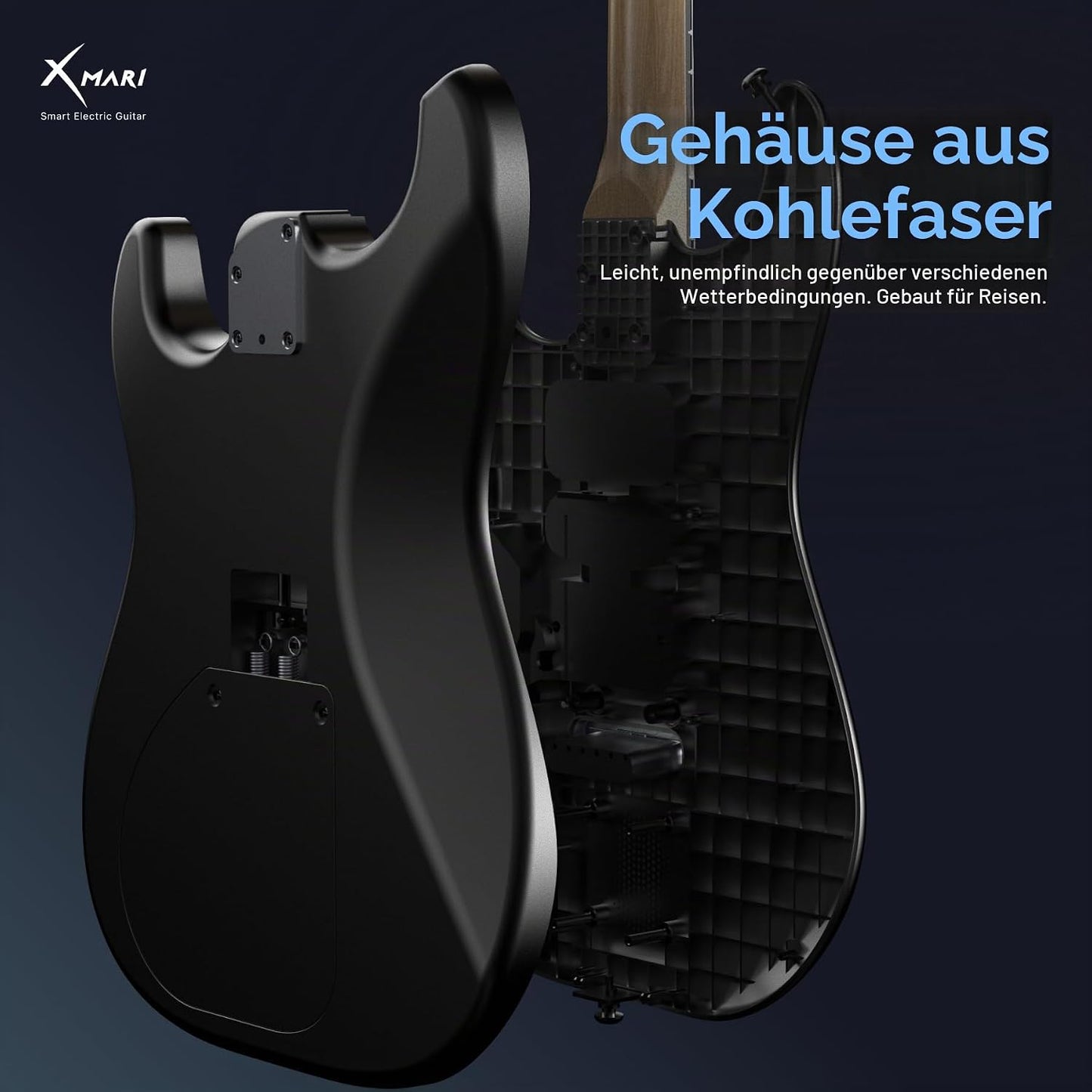 XMARI Smarte E-Gitarre – DSP-Effekte & Kohlefaser-Korpus