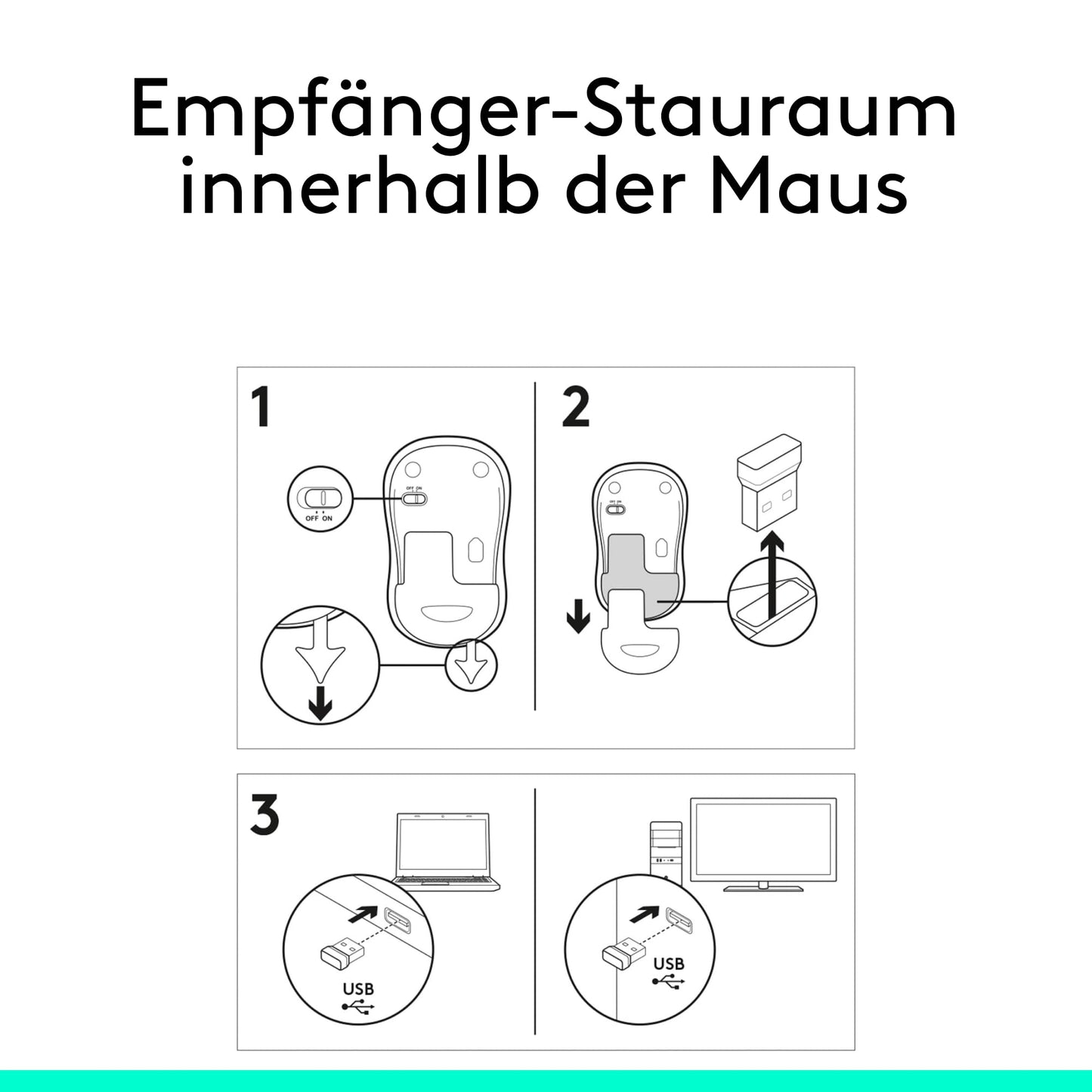 Kabellose Maus mit langanhaltender Batterie und ergonomischem Design