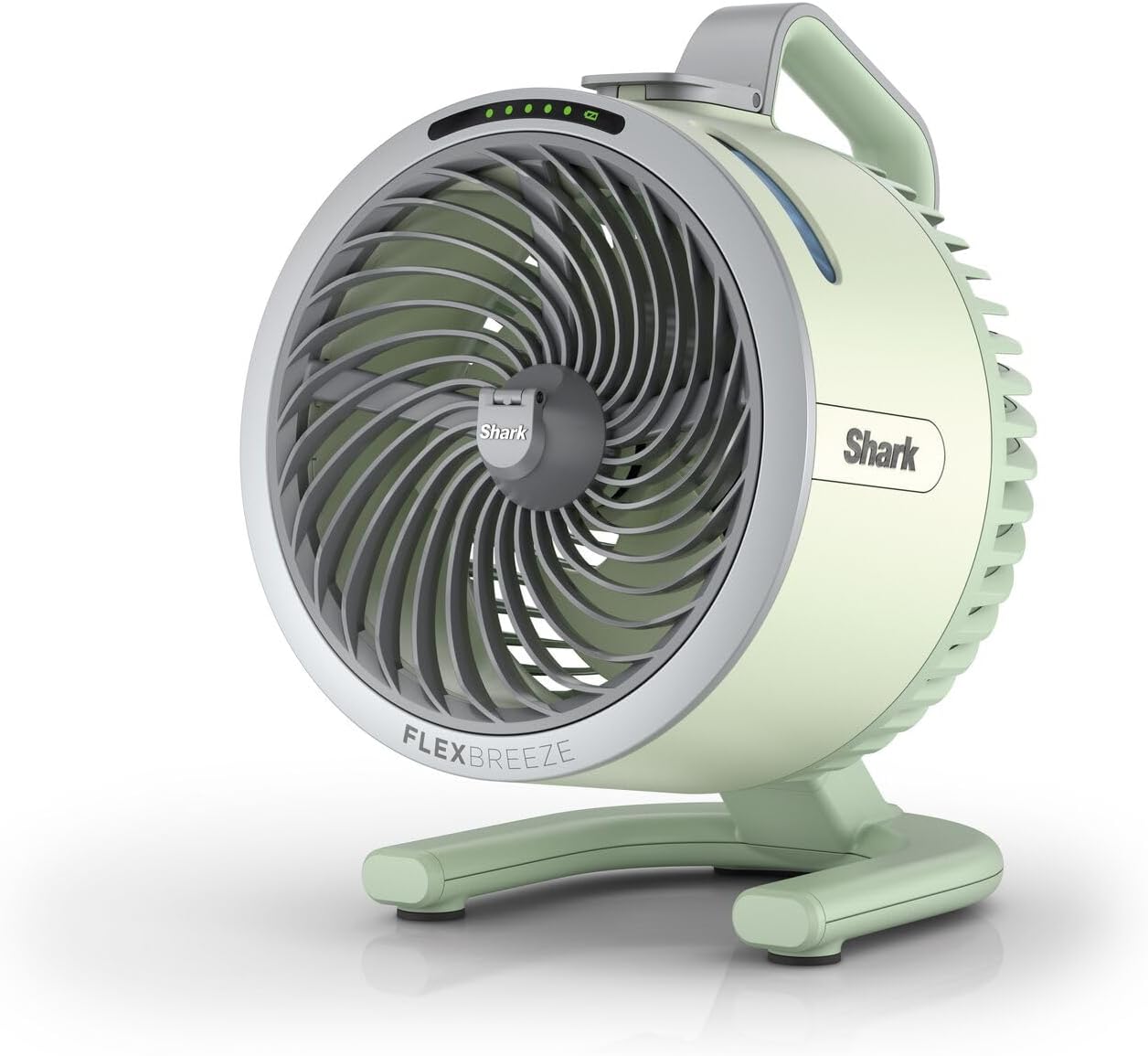 Shark FlexBreeze HydroGo Starker Ventilator mit Sprühnebel, Kühlung für drinnen & draußen, leise & langlebig, kabelgebunden & kabellos, kompakt & leicht, 5 Geschwindigkeiten, Mint FA050EUGN