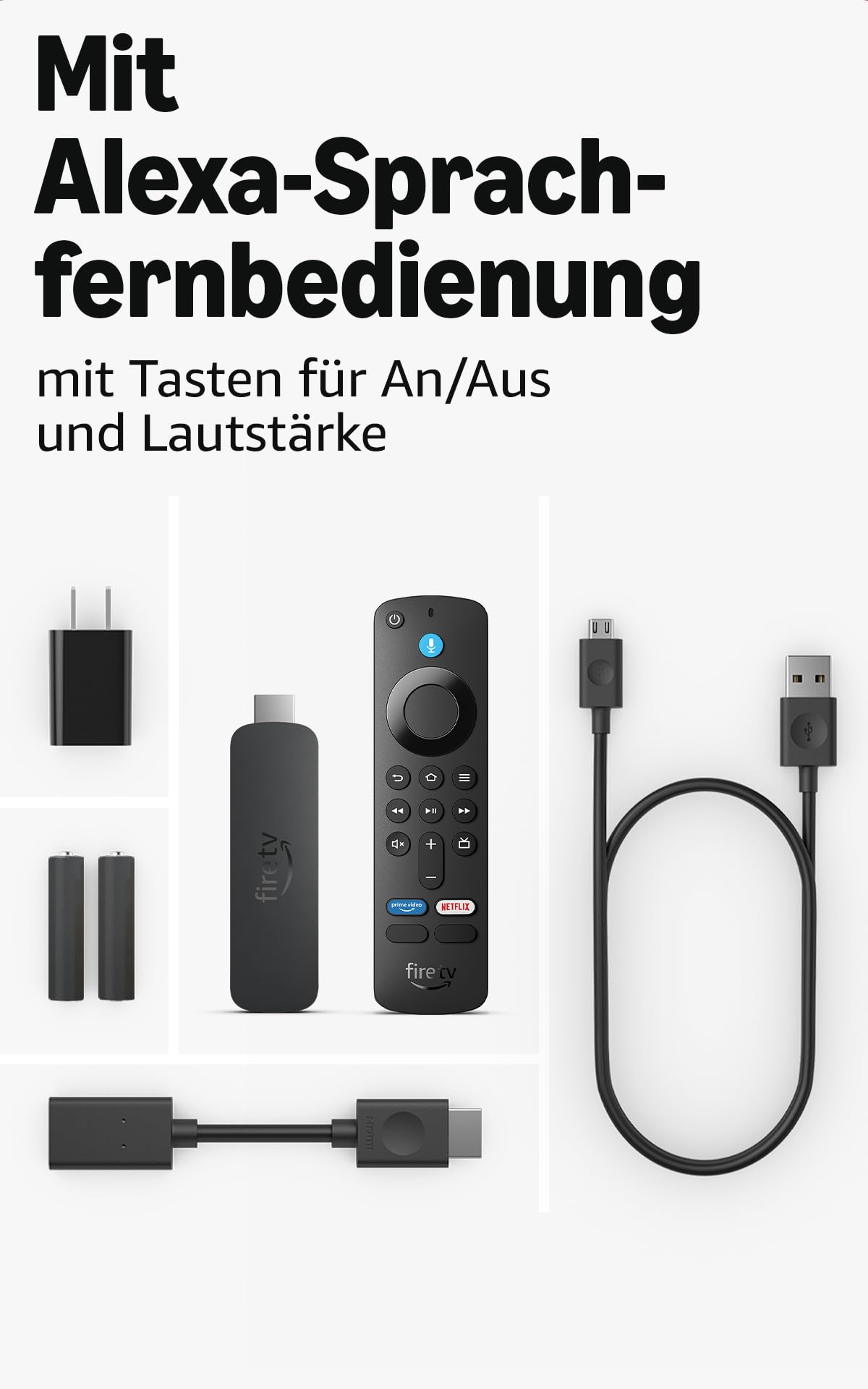 Amazon Fire TV Stick 4K Plus, mit Unterstützung für Wi-Fi 6 sowie Streaming in Dolby Vision/Atmos und HDR10+, finde Serien schneller mit Alexa+
