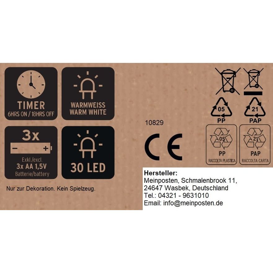 Stern LED warmweiß Weihnachtsstern Metall schwarz Metallstern Batterie Timer Ø 30 cm
