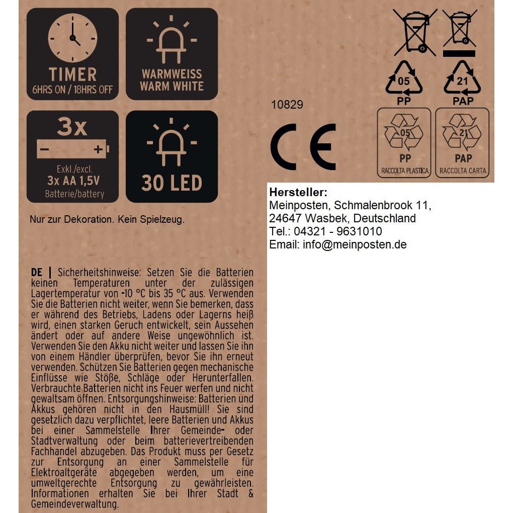 Stern LED warmweiß Weihnachtsstern Metall schwarz Metallstern Batterie Timer Ø 30 cm
