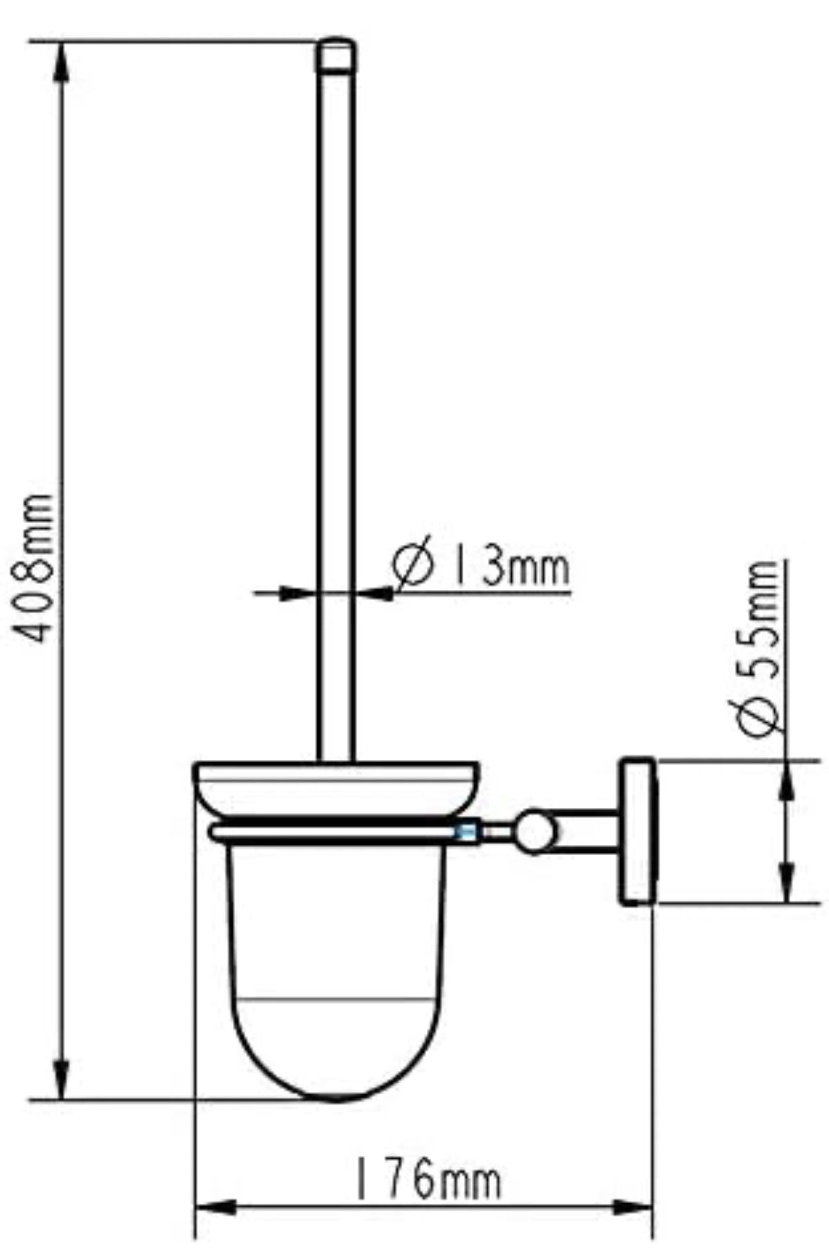 LENZ „SIENA“ WC-Bürstenset (chrom)