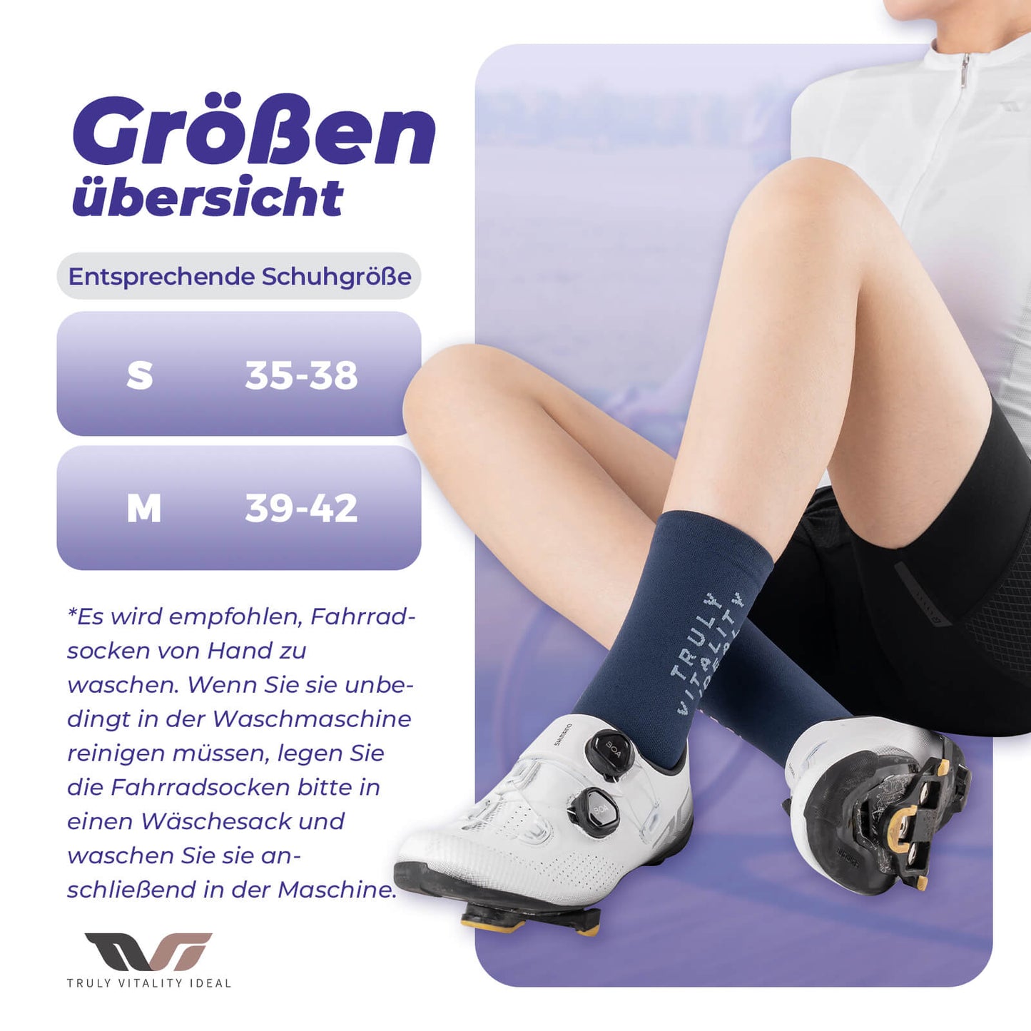 ROCKBROS TVI Damen Sportsocken Atmungsaktive Fahrradsocken Sommer