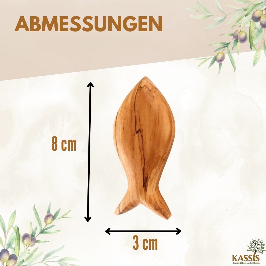 Fisch Handschmeichler aus Olivenholz