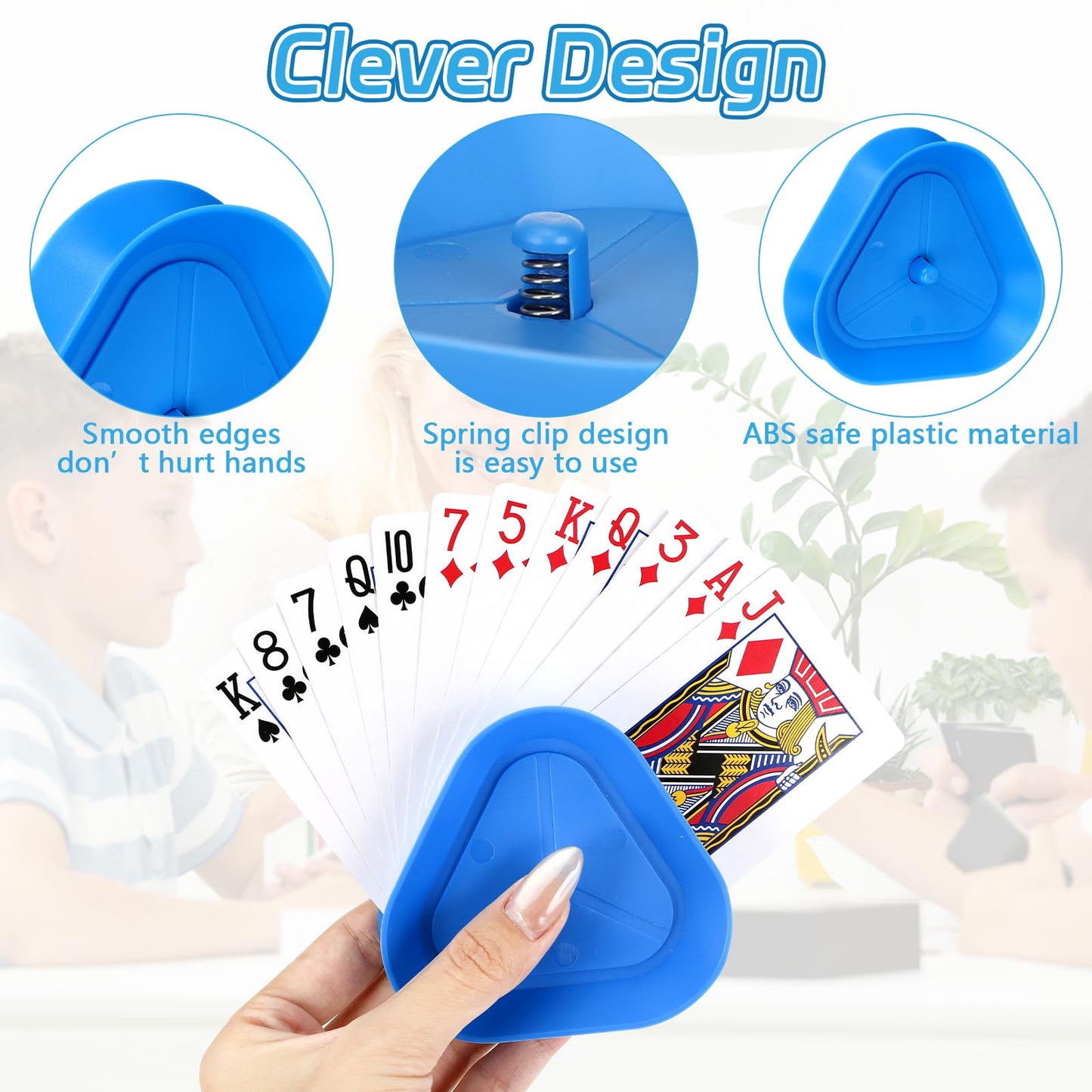 Sprifityy Kartenhalter für Kinder 4 Farben Drehbarer Kunststoffhalter