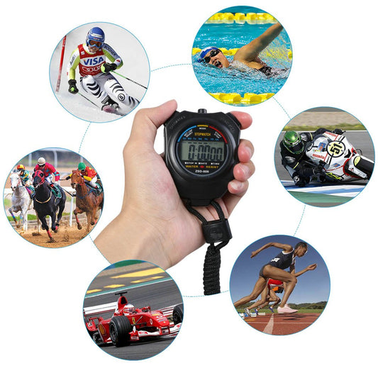 Multifunktionale digitale Sport Stoppuhr mit Edelstahl Pfeife