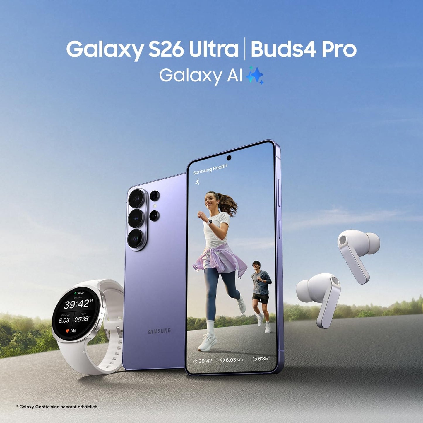 Samsung Galaxy S26 Ultra AI Smartphone mit Galaxy AI, Handy ohne Vertrag, Android, Privacy Display, 12 GB RAM, 512 GB Speicher, 200 MP, Cobalt Violet, 3 Jahre Herstellergarantie [Exklusiv auf Amazon]