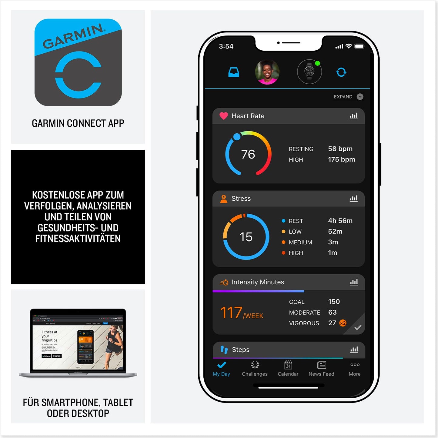 Garmin Vivoactive 5 42mm - GPS-Smartwatch mit 1,2" AMOLED Touchdisplay, bis zu 11 Tage Akkulaufzeit, Fitness- und Gesundheitsfunktionen, 30+ Sport-Apps, Musik, GarminPay