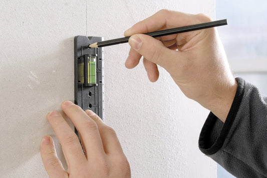 Wolfcraft Schablone für präzise Hohlwanddosen Installation Bohrhilfe