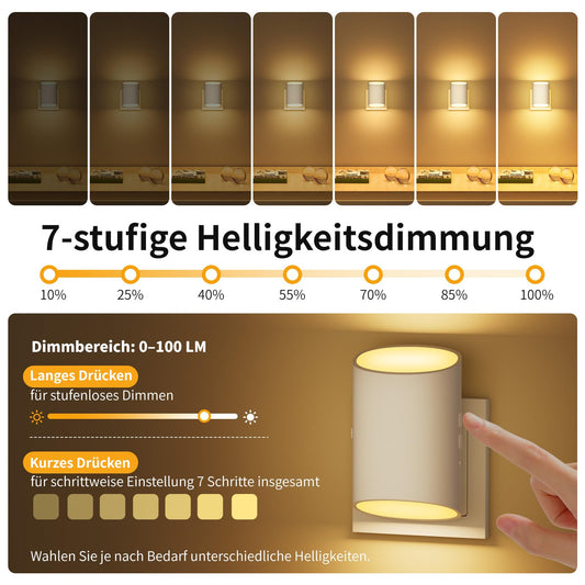 Nachtlicht Steckdose mit Bewegungsmelder und Dammerungssensor 2 Stuck