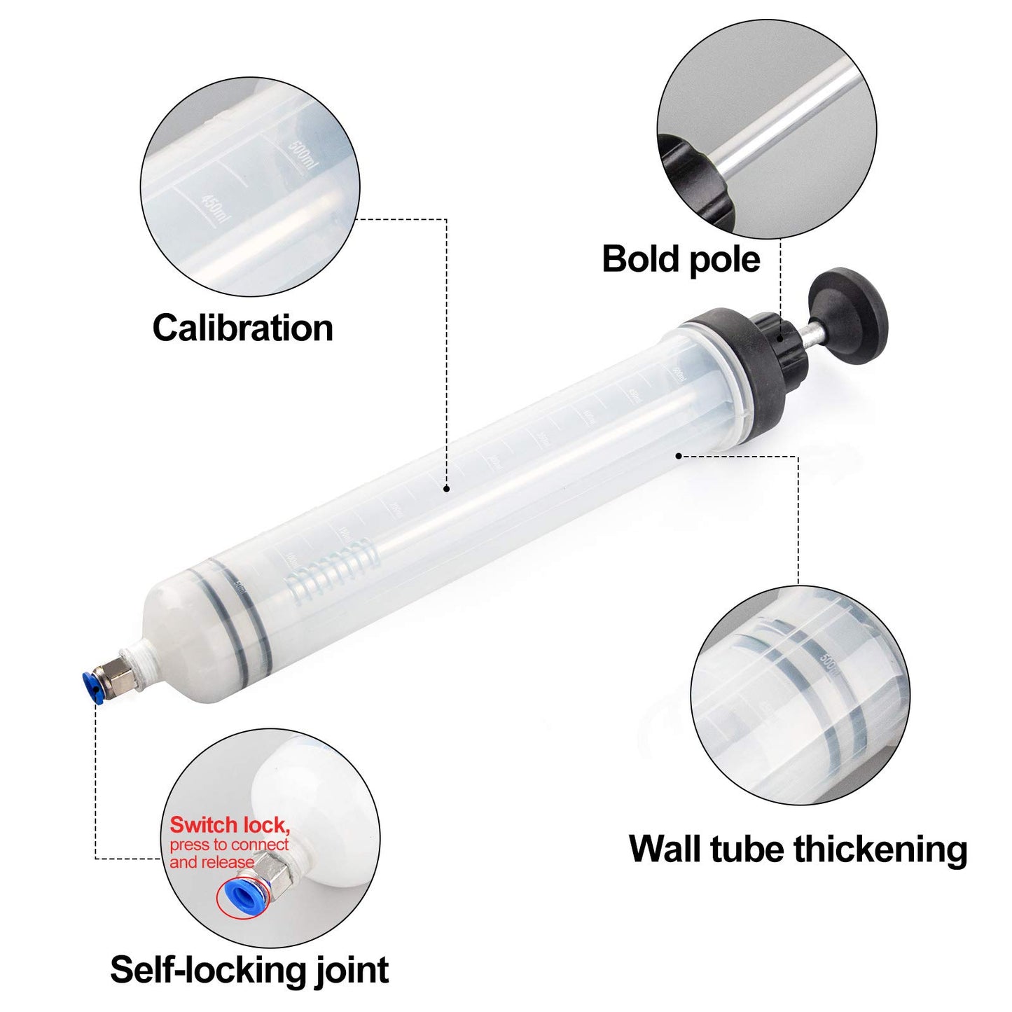 Praktische Fluessigkeitsabsaugpumpe 500ml Handpumpe Umfuellpumpe