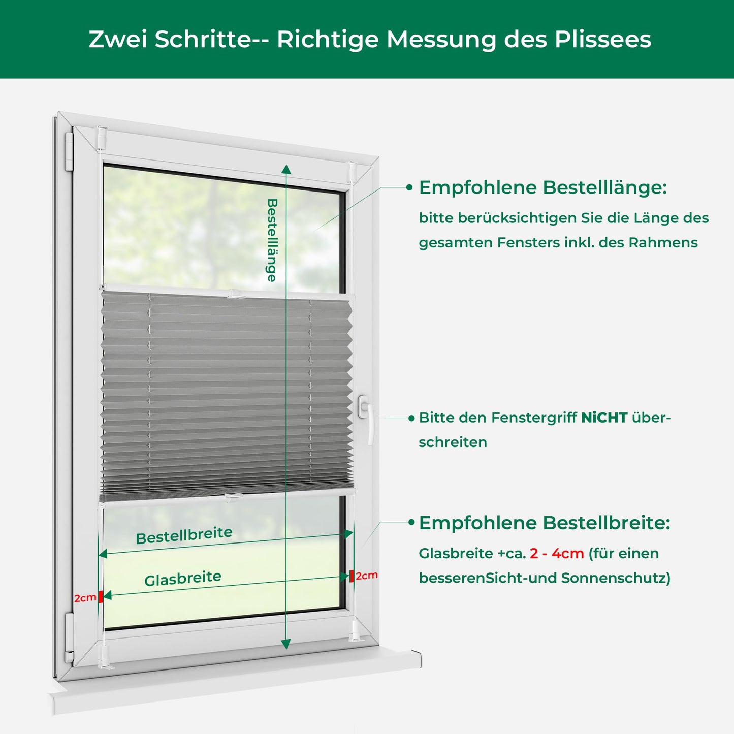 Allesin Plissee ohne Bohren Plissees Klemmfix Anthrazit 85x160cm(BxH), Plisseerollo Faltrollo mit Klemmträger, Jalousie Rollos für Fenster und Tür, Sichtschutz und Sonnenschutz