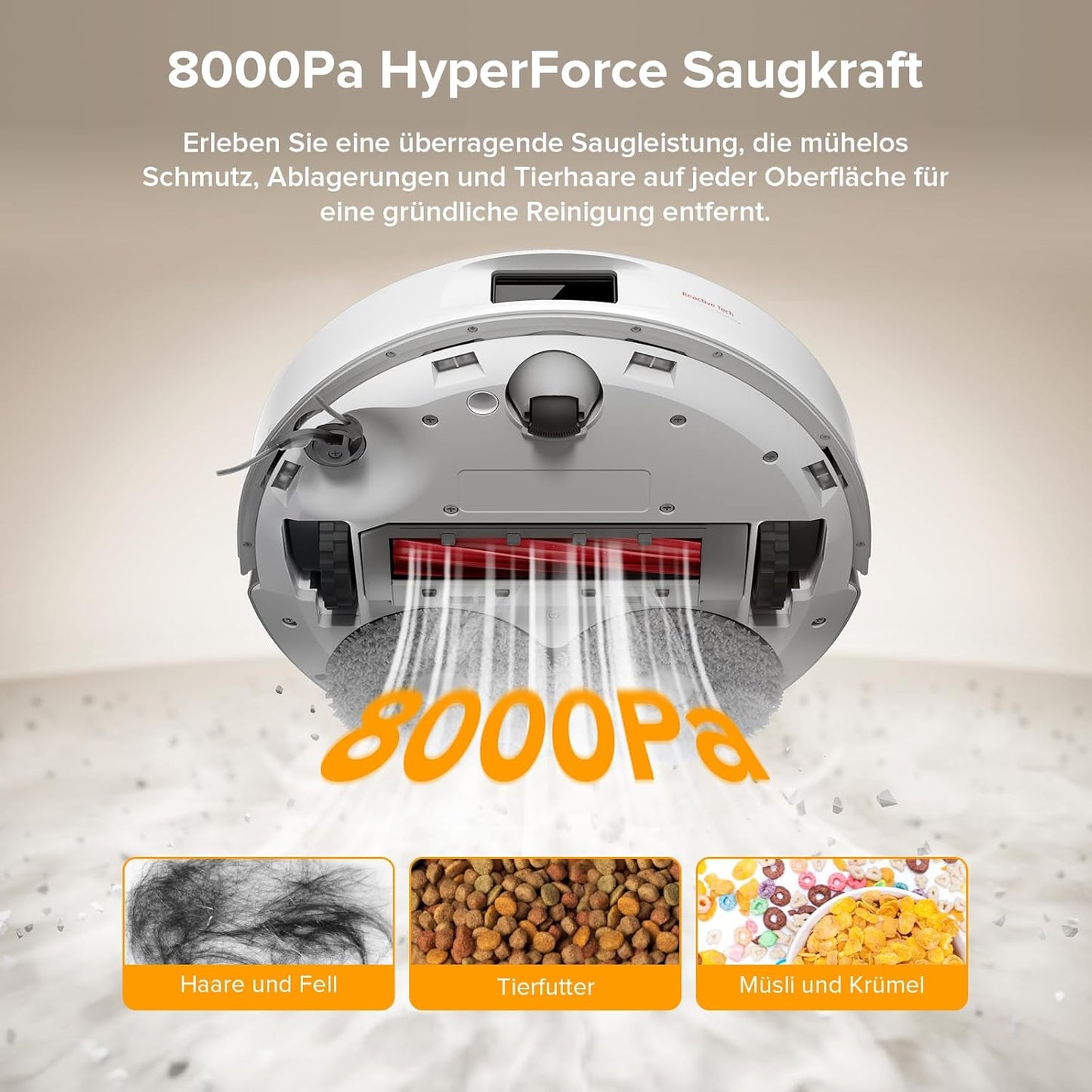 roborock Qrevo 8000Pa Saugroboter mit Wischfunktion