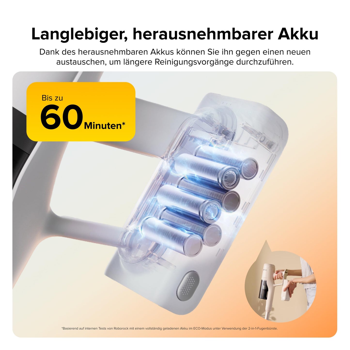 roborock H60 Akku Staubsauger, 27000Pa/300W/60 Min Akkusauger, 90° Flexibles Rohr, Staubsauger Kabellos, stielstaubsauger mit Anti-Tangle Bürste für Teppiche, Hartböden, Tierhaare, Auto