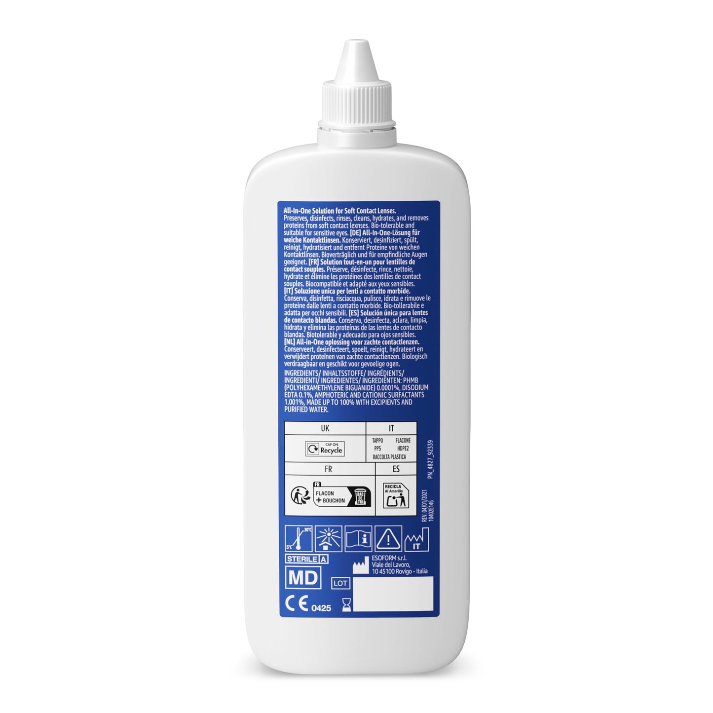 Healthcare by Amazon All-In-One Kontaktlinsenflüssigkeit, 2 x 250 ml (briefkastenfreundlich) (Früher eine Marke von Amazon Basic Care, identisches Produkt)