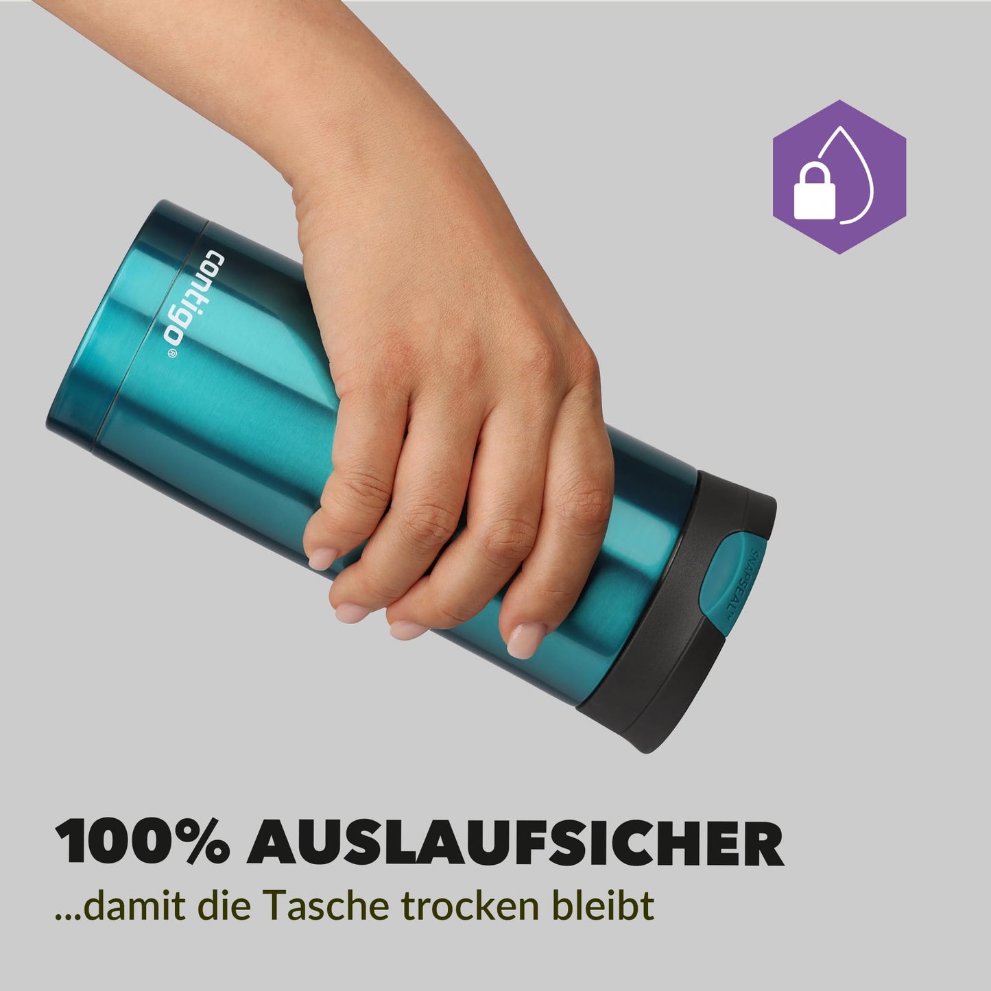 Thermobecher Huron Snapseal Edelstahl Isolierbecher 470 ml auslaufsicher BPA frei-Contigo