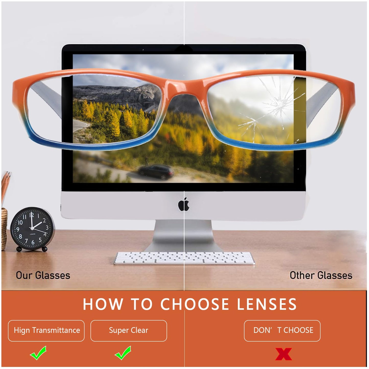 COJWIS 6er Set Lesebrille Blaulichtfilter Damen Federscharnier Mehrfarbig