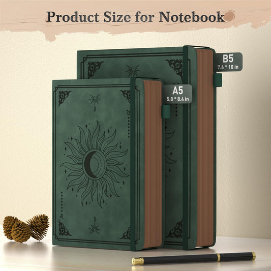 Smarpau A5 Notizbuch Vintage Hardcover 366 Seiten tintenfestes Papier-Smarpau