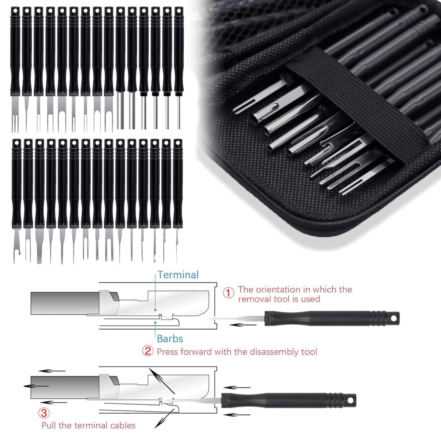 30 Teiliges Auspinwerkzeug Set Kfz Kabel Stecker Entriegelungswer