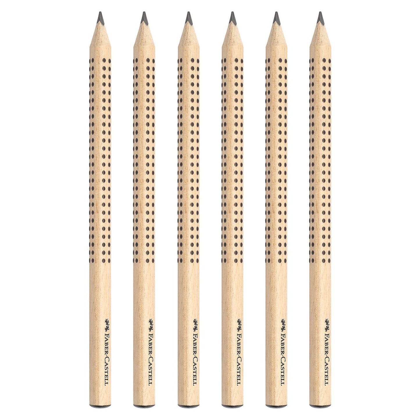 FaberCastell Jumbo Grip Bleistift Set HB 6 Stück natur extra dick