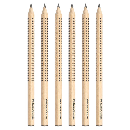 FaberCastell Jumbo Grip Bleistift Set HB 6 Stück natur extra dick