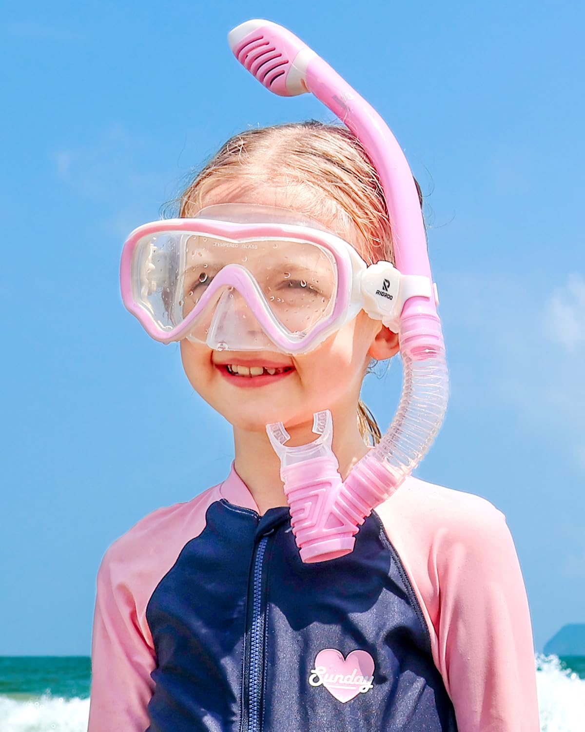 Kinder Taucherbrille 180 Grad Panorama Schnorchelset Leckagesiche