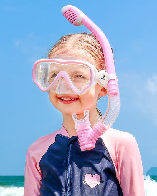Kinder Taucherbrille 180 Grad Panorama Schnorchelset Leckagesiche
