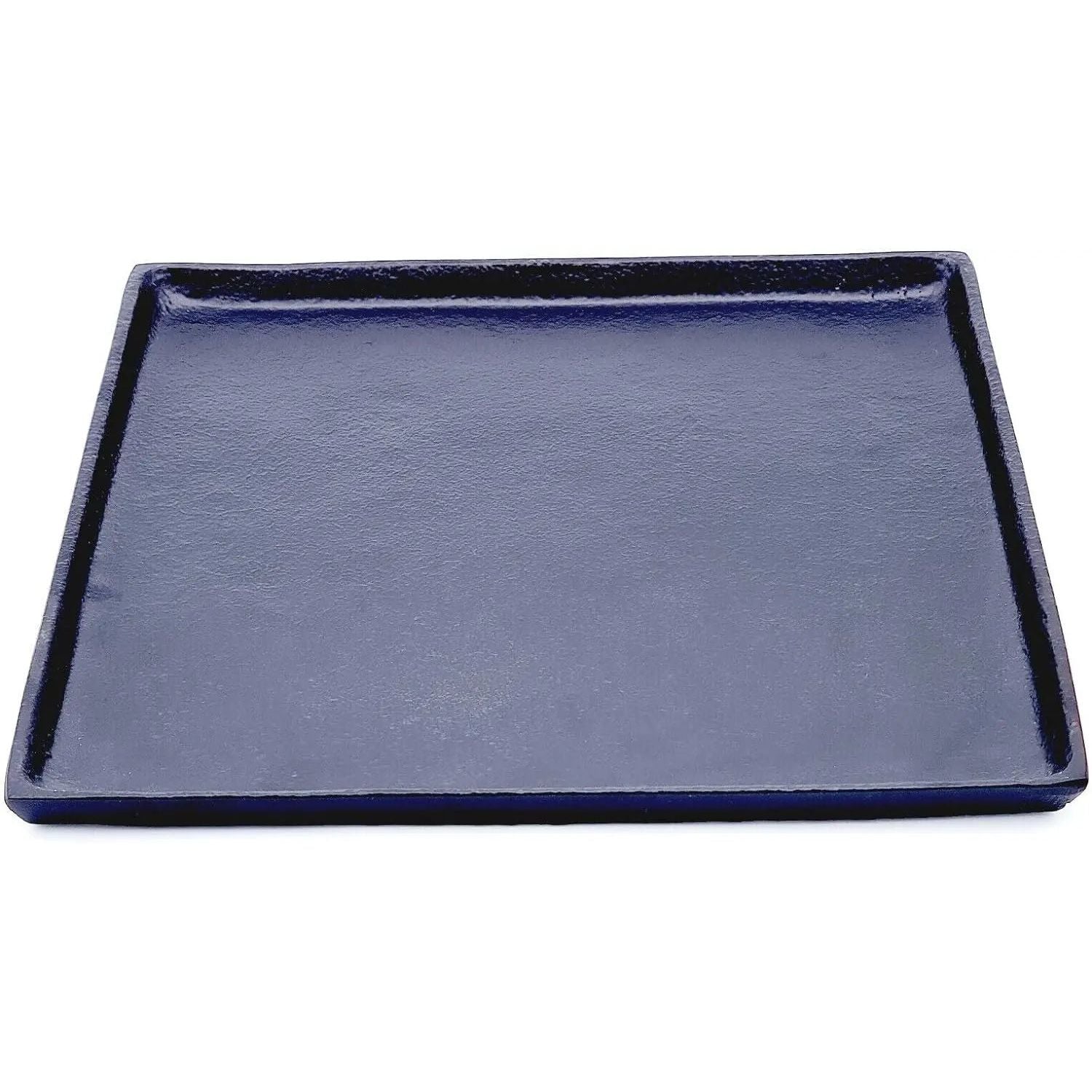 Eleganter Dekoteller aus schwarzem Aluminium 25x25 cm