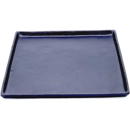 Eleganter Dekoteller aus schwarzem Aluminium 25x25 cm