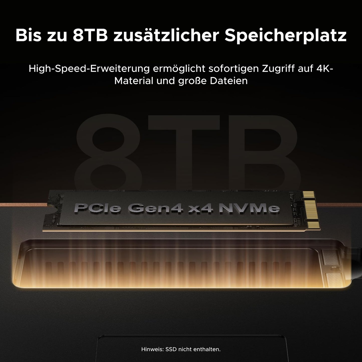 UGREEN Maxidok Thunderbolt 5 Docking Station, Revodok 17-in-1 TBT5 Dock, 120Gbps Datentransfer, 8TB M.2 NVMe SSD, Single 8K/Dual 6K@60Hz, 140W Aufladen, 2.5GbE, Kühlsystem für TBT5/4-Laptops