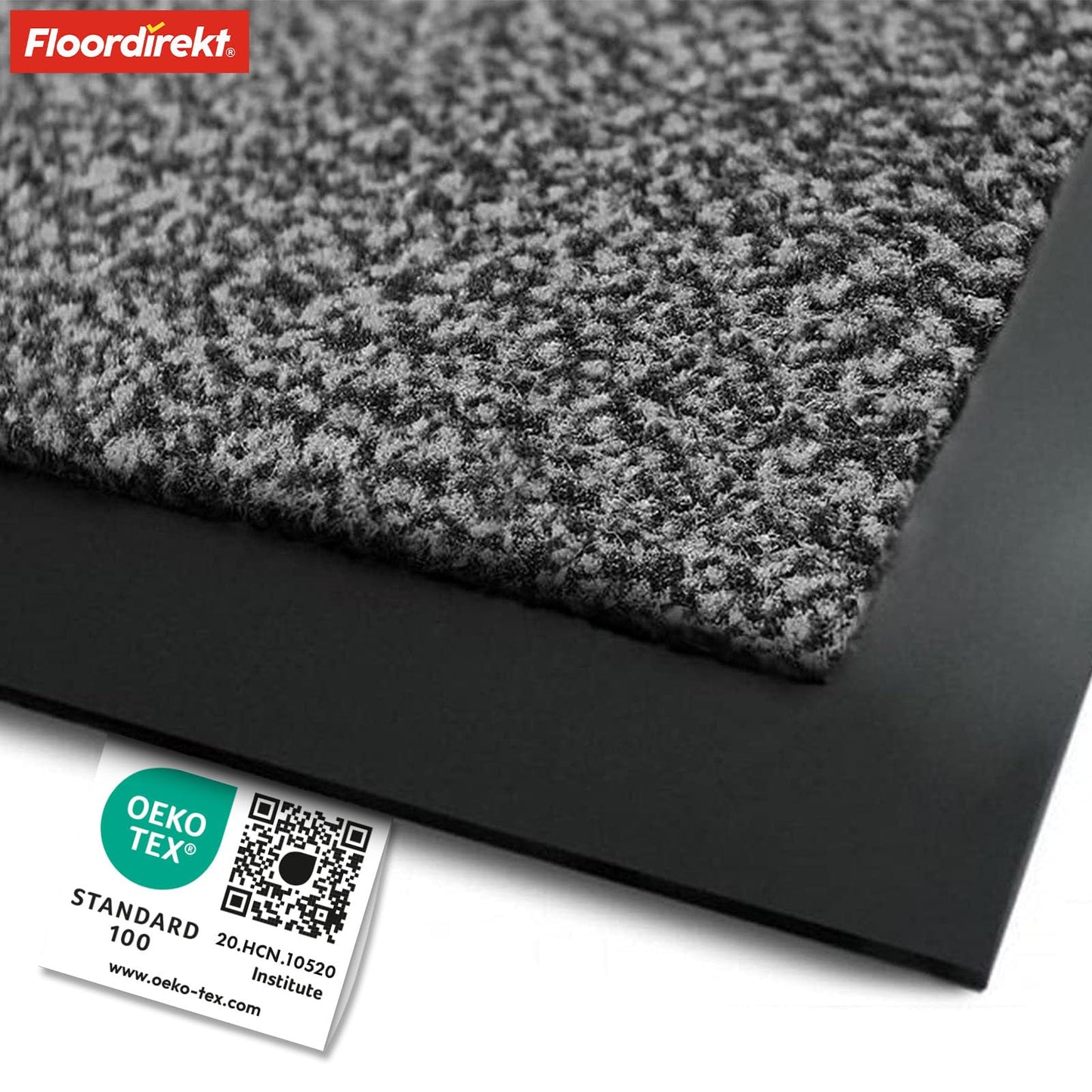 etm® Schmutzfangmatte - Note 1,6: Sieger Preis-Leistung - Fußmatte in vielen Größen - Türmatte Fußabstreifer für Haustür innen und außen (Anthrazit-Schwarz, 90x150 cm)