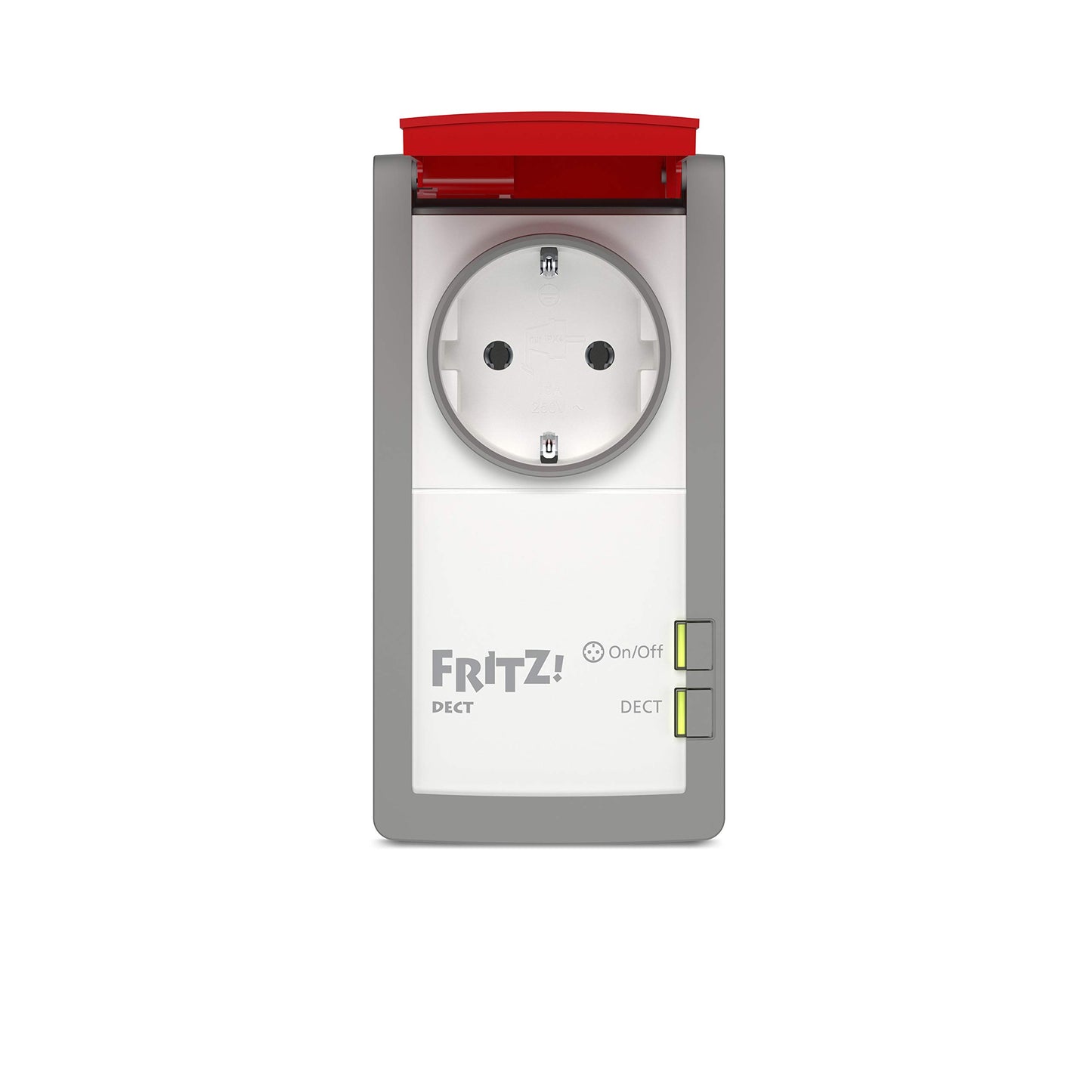 FRITZ!DECT 210 (Intelligente Steckdose für Smart Home, steuerbar zum Energie sparen, mit Spritzwasserschutz (IP 44) für Einsatz im Außenbereich)