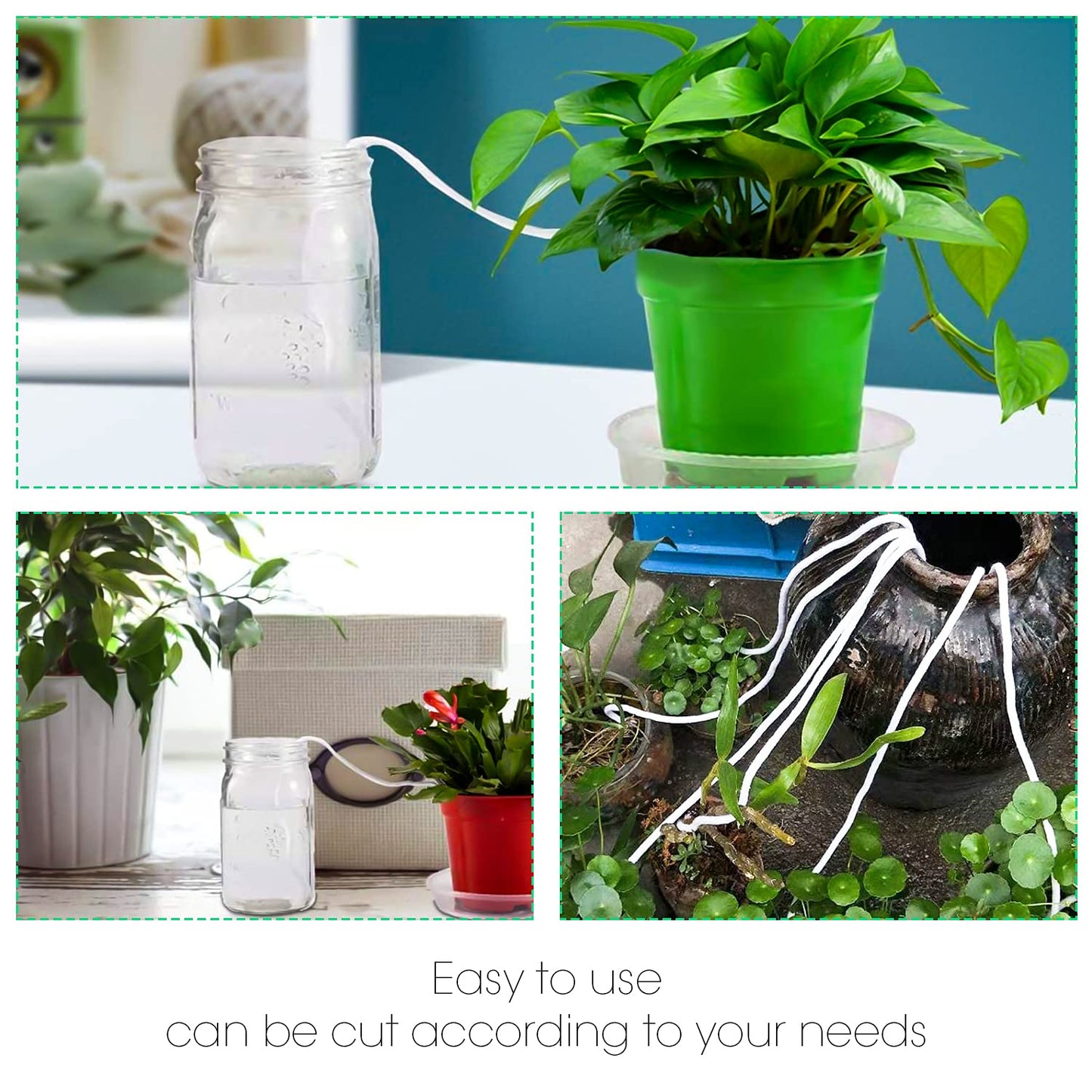 Automatisches Baumwoll Bewaesserungsseil 20m Tropfbewaesserung DIY Pflanzen-QIQN