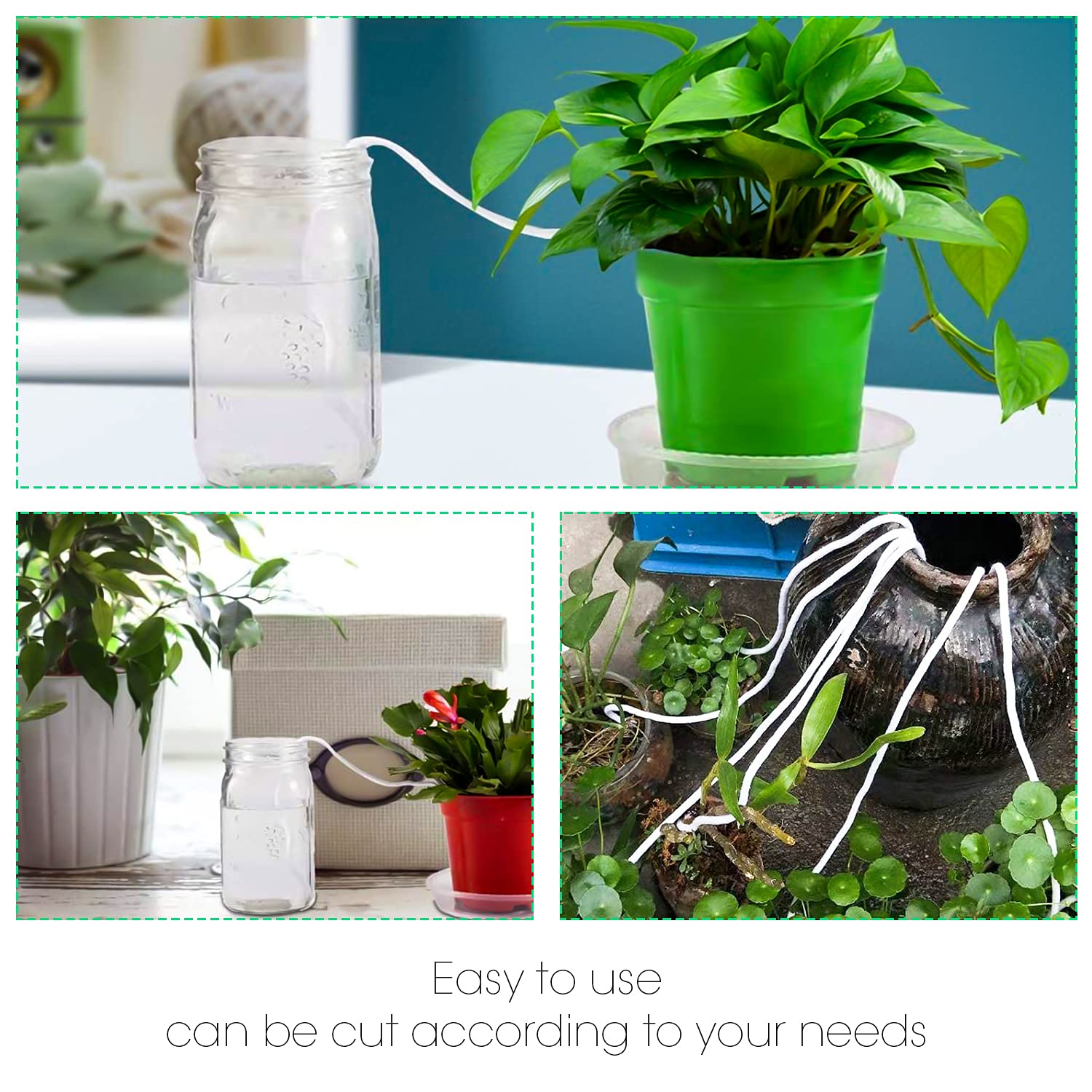 Automatisches Baumwoll Bewaesserungsseil 20m Tropfbewaesserung DIY Pflanzen-QIQN