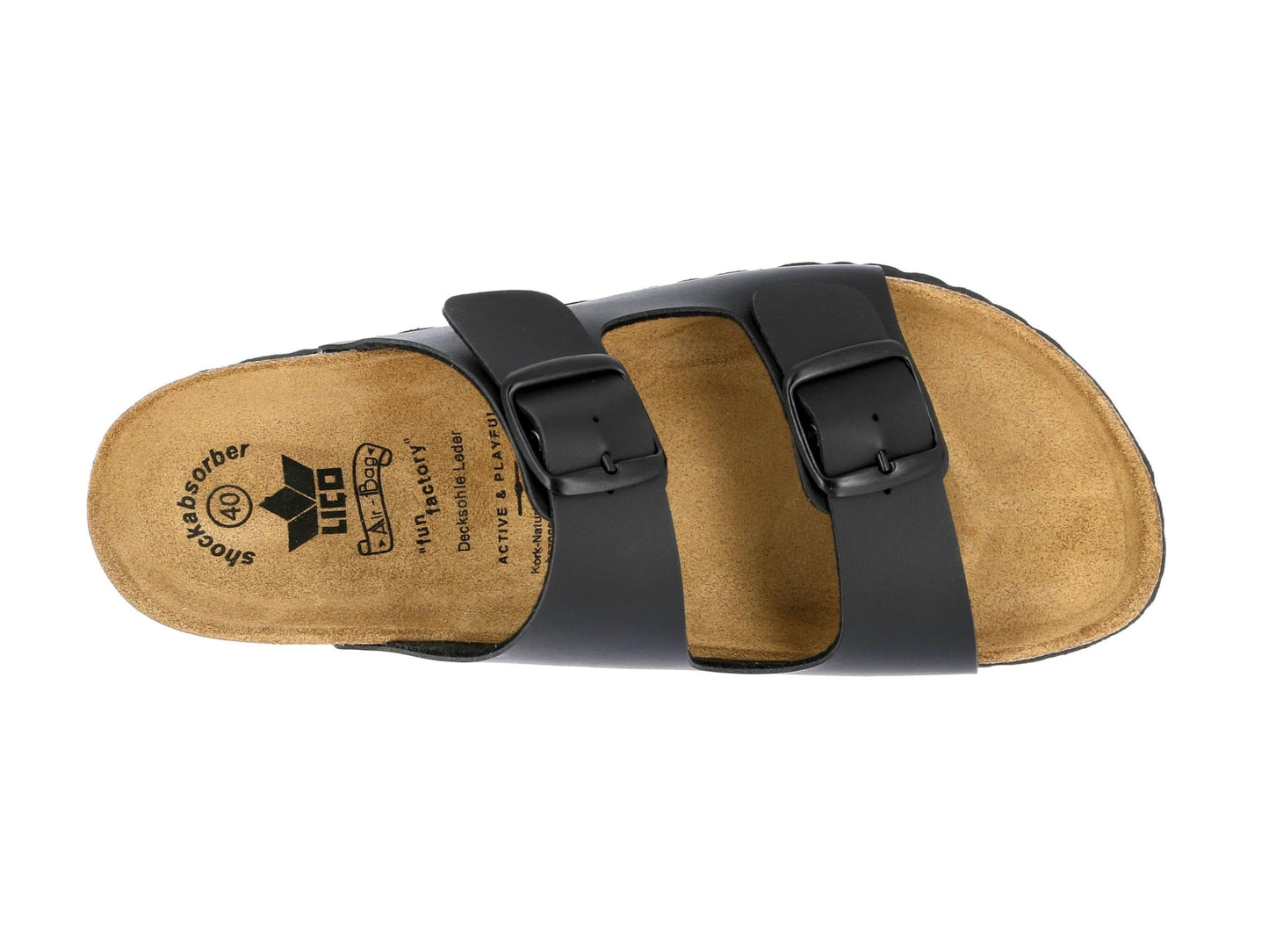 Lico Herren Bioline Man Pantoletten, Schwarz, 46 EU