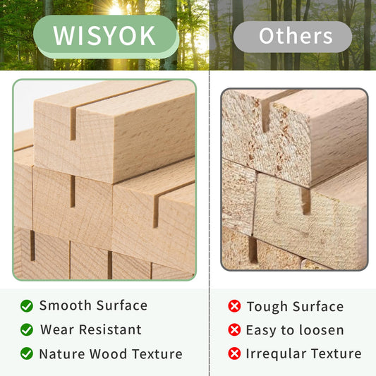 Kartenhalter Holz 10er Set Tischkartenstaender fuer Events 10x3x2cm