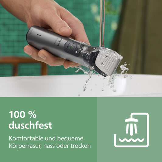 PHILIPS Multigroom Series 7000 All-in-One 17-teiliger Barttrimmer und Haarschneider für Gesicht, Kopf und Körper, selbstschärfende Metallklingen, 26 Längeneinstellungen (0,5-20 mm), Modell MG7961/15