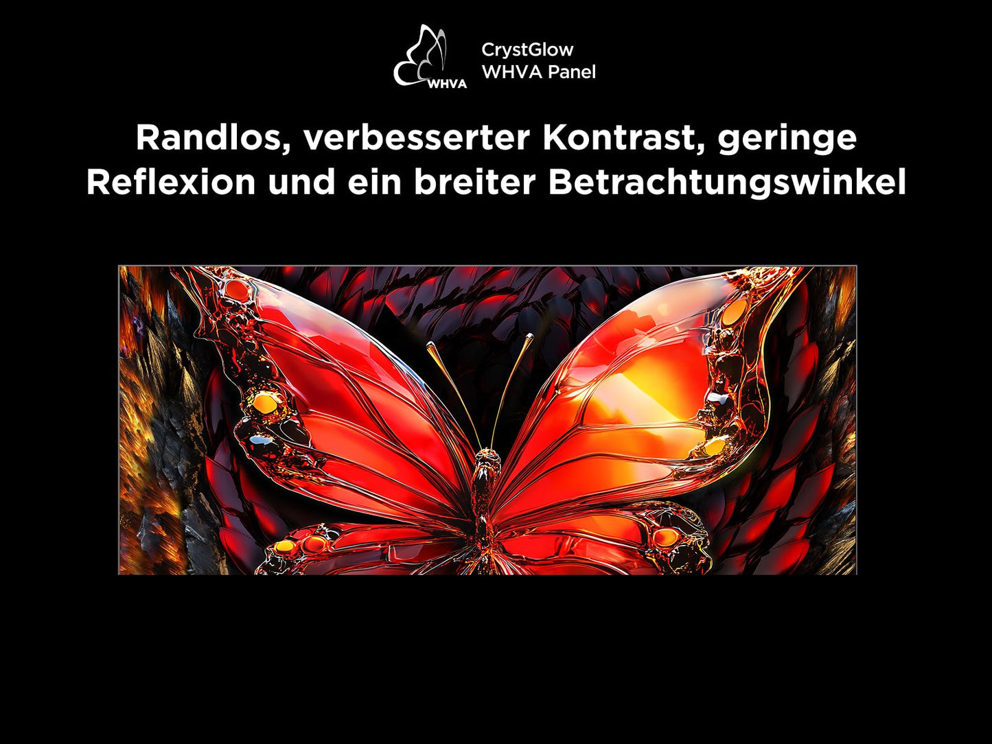 TCL 65Q8C 65 Zoll QD-Mini LED-Fernseher, 4K HDR Premium 4500, ZeroBorder™, Smart Google TV, CrystGlow WHVA-Panel, Audio von Bang & Olufsen, 144Hz Motion Clarity Pro, Dolby Vision IQ & Atmos