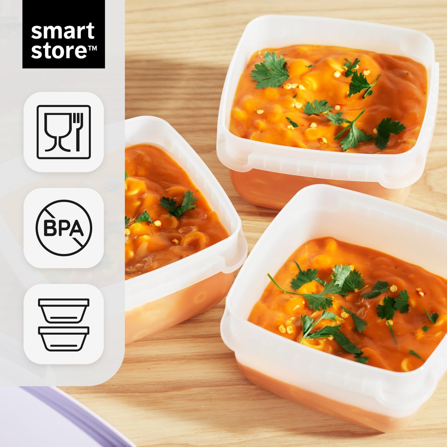 SmartStore Frischhaltedosen 0 3L 6er Set geeignet für Kühlschrank