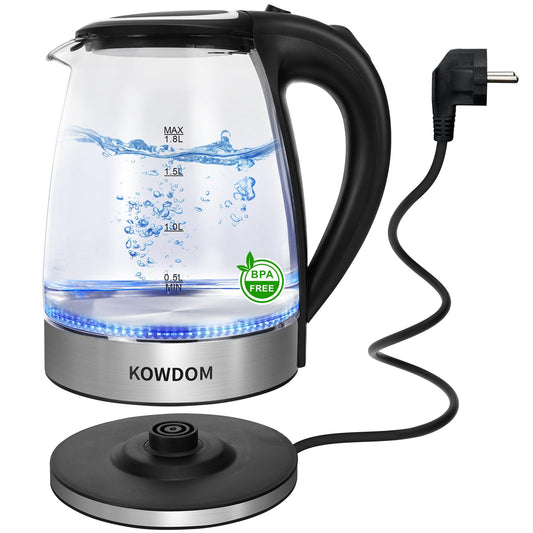 Schneller Glas Wasserkocher mit 1800 ml Kapazität und Sicherheitsschutz