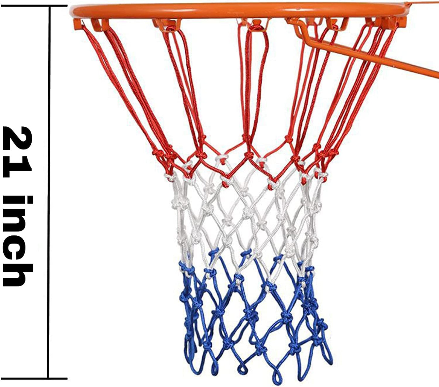 Robustes 2er Basketballnetz Set für Outdoor und Indoor in Standardgröße 50 cm-PIQIUQIU
