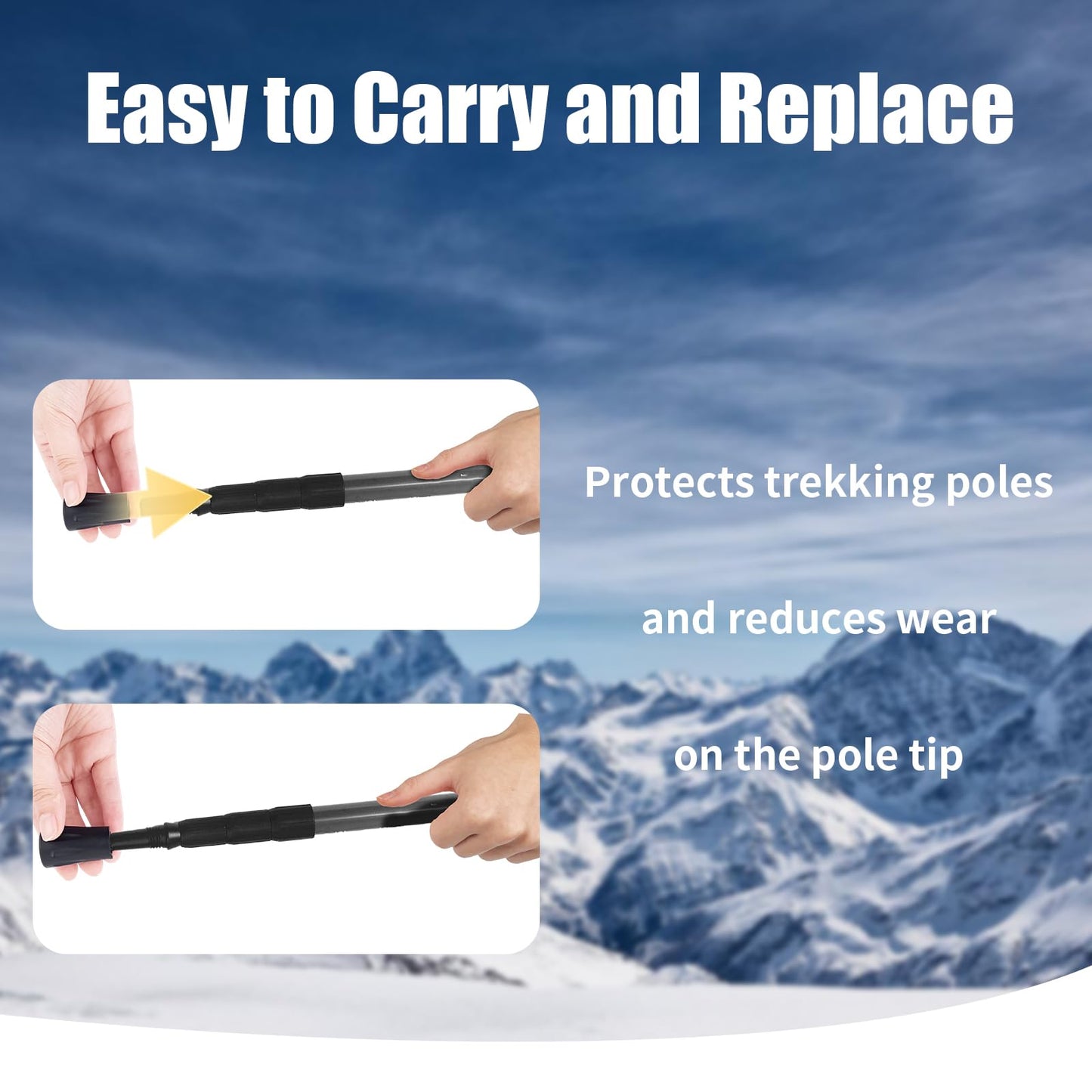 16er Set Gummipuffer für Wanderstöcke 11mm zuverlässig robust