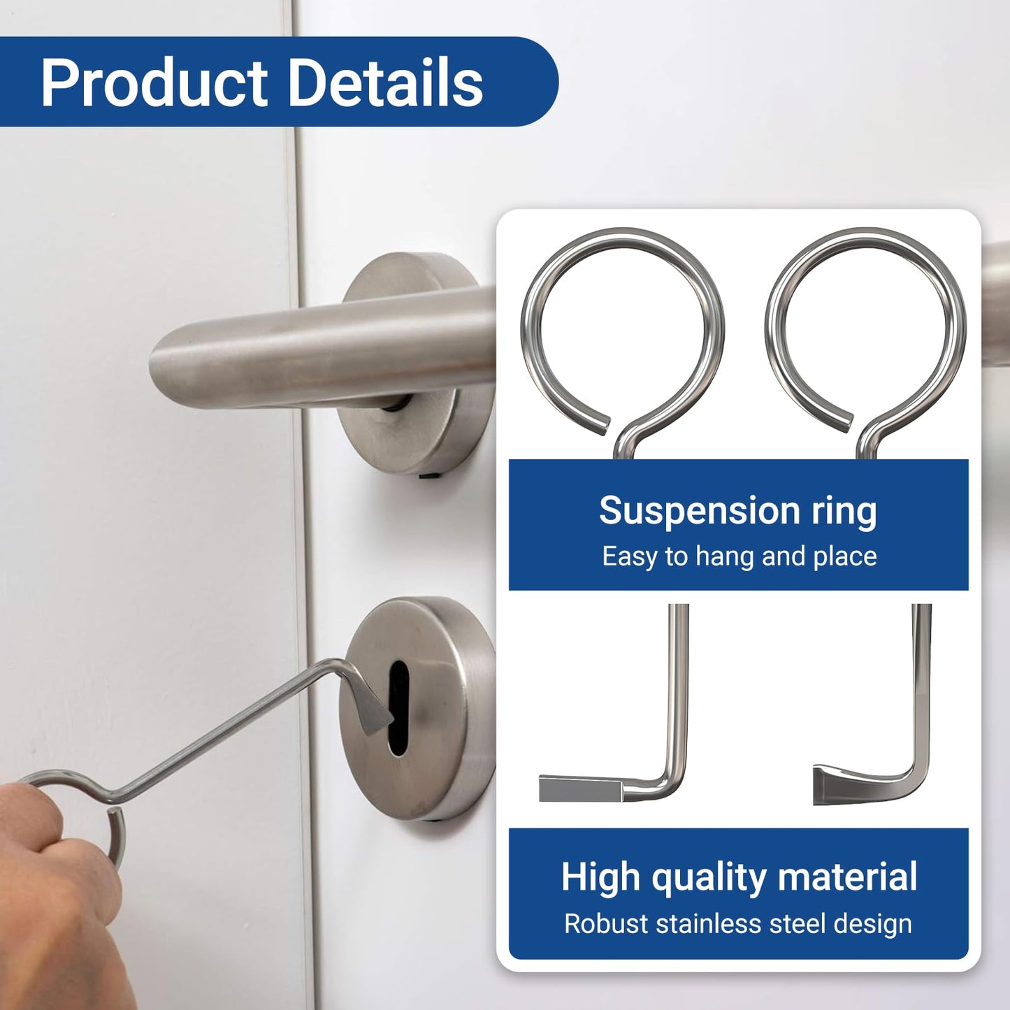 Universelles 2er Dietrich Set aus Edelstahl für Zimmertüren