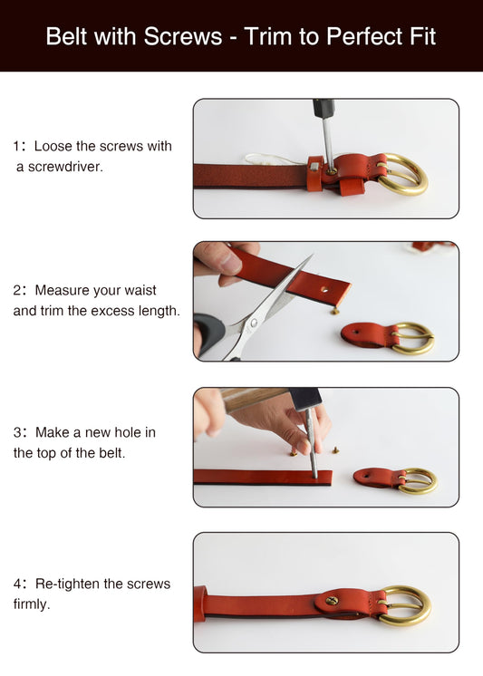 Eleganter Damen Ledergürtel mit goldfarbener Schnalle 25 mm breit