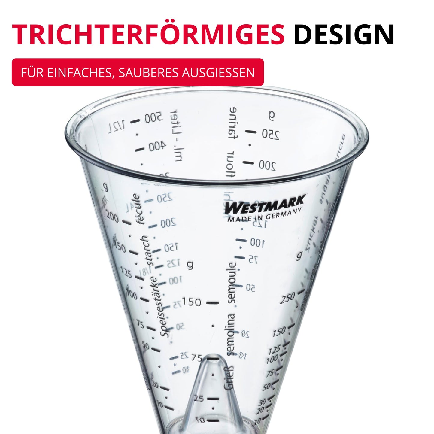 Westmark Messbecher Gerda mit Feinmesskegel und 0,5 Liter Fassungsvermögen-Westmark