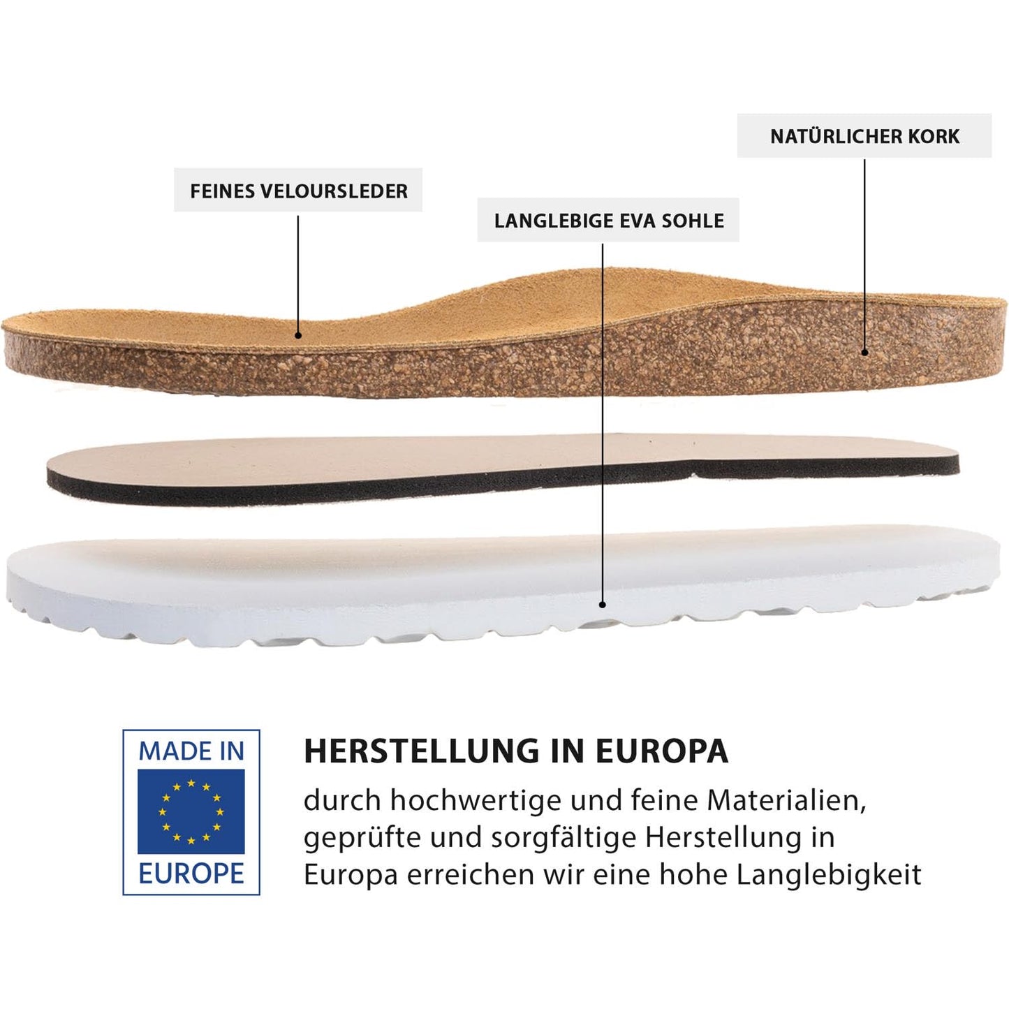 Palado Pantoletten Damen Malta EGS Lack – bequeme Sandalen Made in Spain - Hausschuhe mit dämpfendem Kork-Fußbett - modische Sommerschuhe Schwarz/Schwarz UK3,5 - EU36