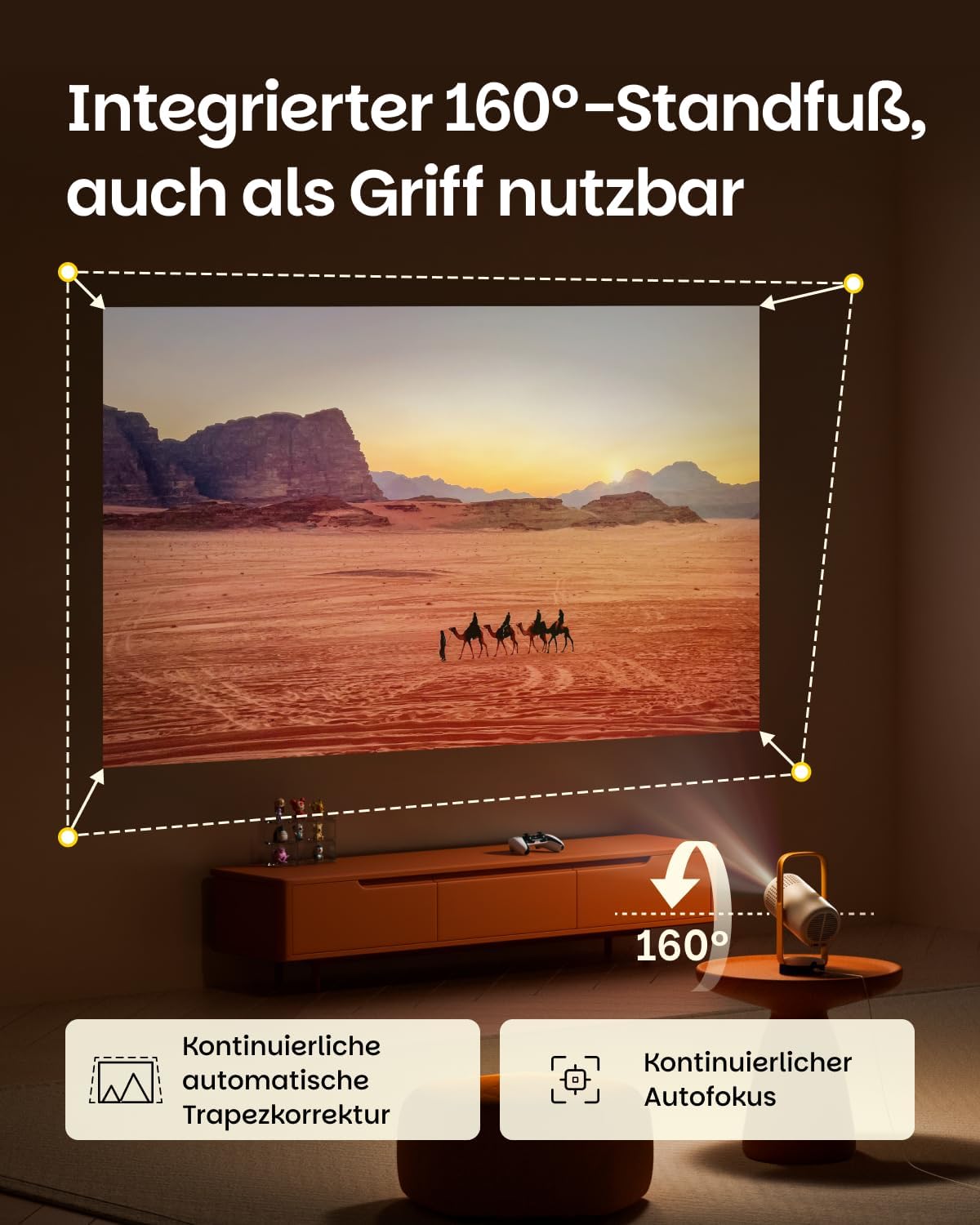 XGIMI Vibe One – Tragbarer 1080p Mini-Beamer mit Akku