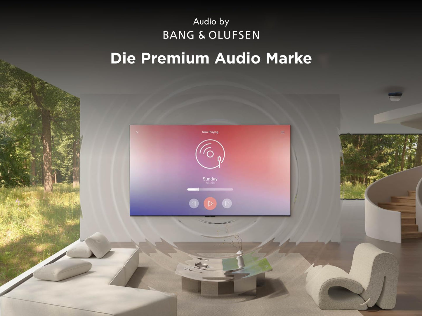 TCL 75Q8C 75 Zoll QD-Mini LED Fernseher, 4K HDR Premium 4500, ZeroBorder™, Smart Google TV, CrystGlow WHVA Panel, Audio von Bang & Olufsen, 144Hz Motion Clarity Pro, Dolby Vision IQ & Atmos